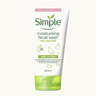 Moisturising facial wash simple